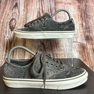 Vans Authentic Snakeskin Print Sneakers Womens Sz 8.5